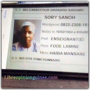 sory sanoh vice Maire de Kankan