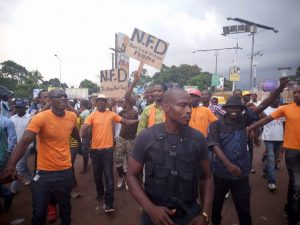 Meeting de NFD à Bambeto avec les jeunes de l'axe