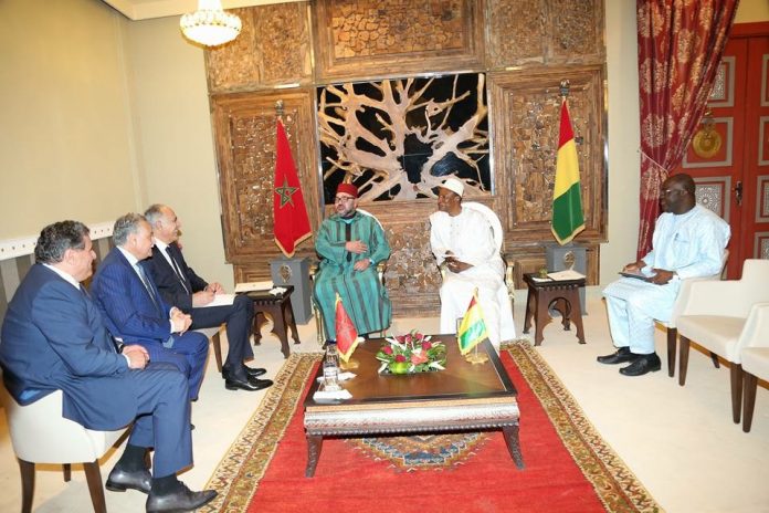 Alpha Conde et le Roi Mohamed Vl du Maroc Alpha Conde et le Roi Mohamed Vl du Maroc