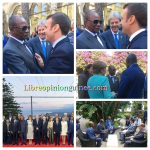 Sommet du G7 Alpha Conde présent