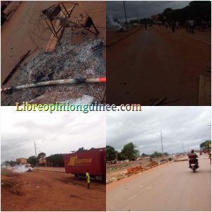 Manifestation à Kamsar Guinée