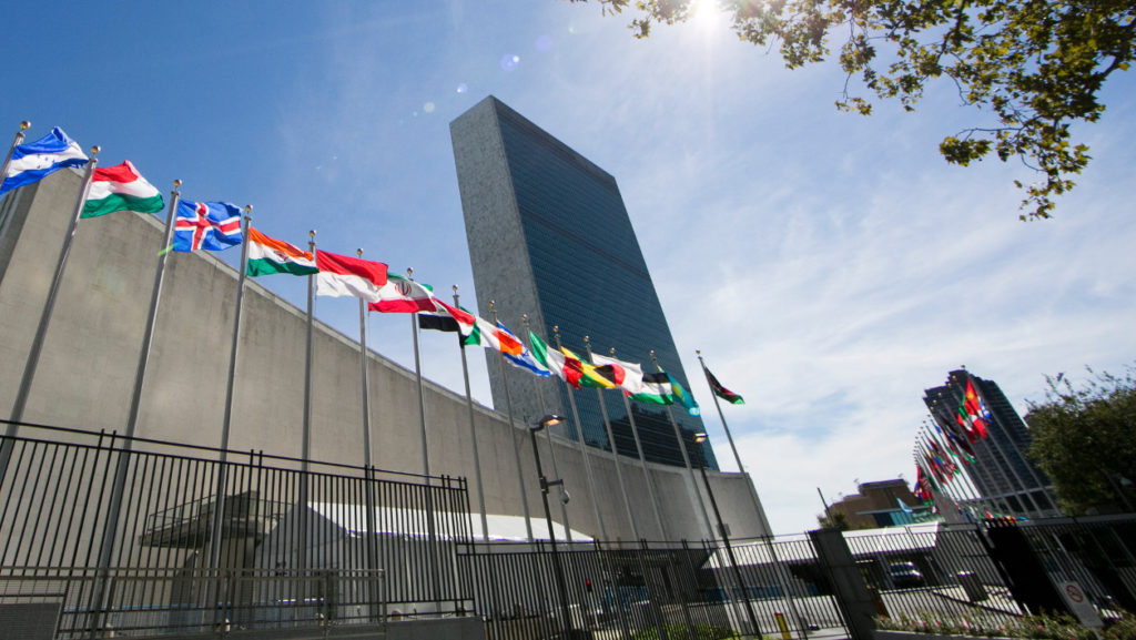 Manifestation des Guinéens des USA devant le siège des Nations Unies (New York)