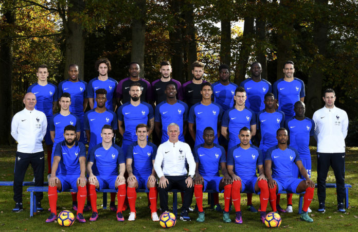 L’esu De france de football pour la Russie 2018