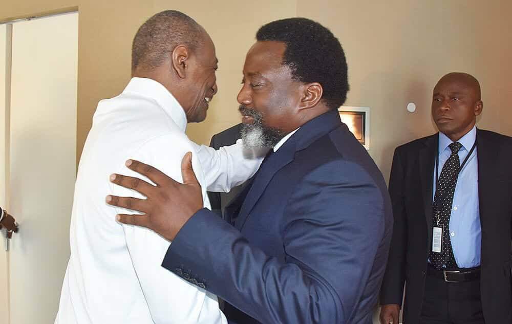 Alpha Condé président guinéen et Joseph Kabila président du Congo