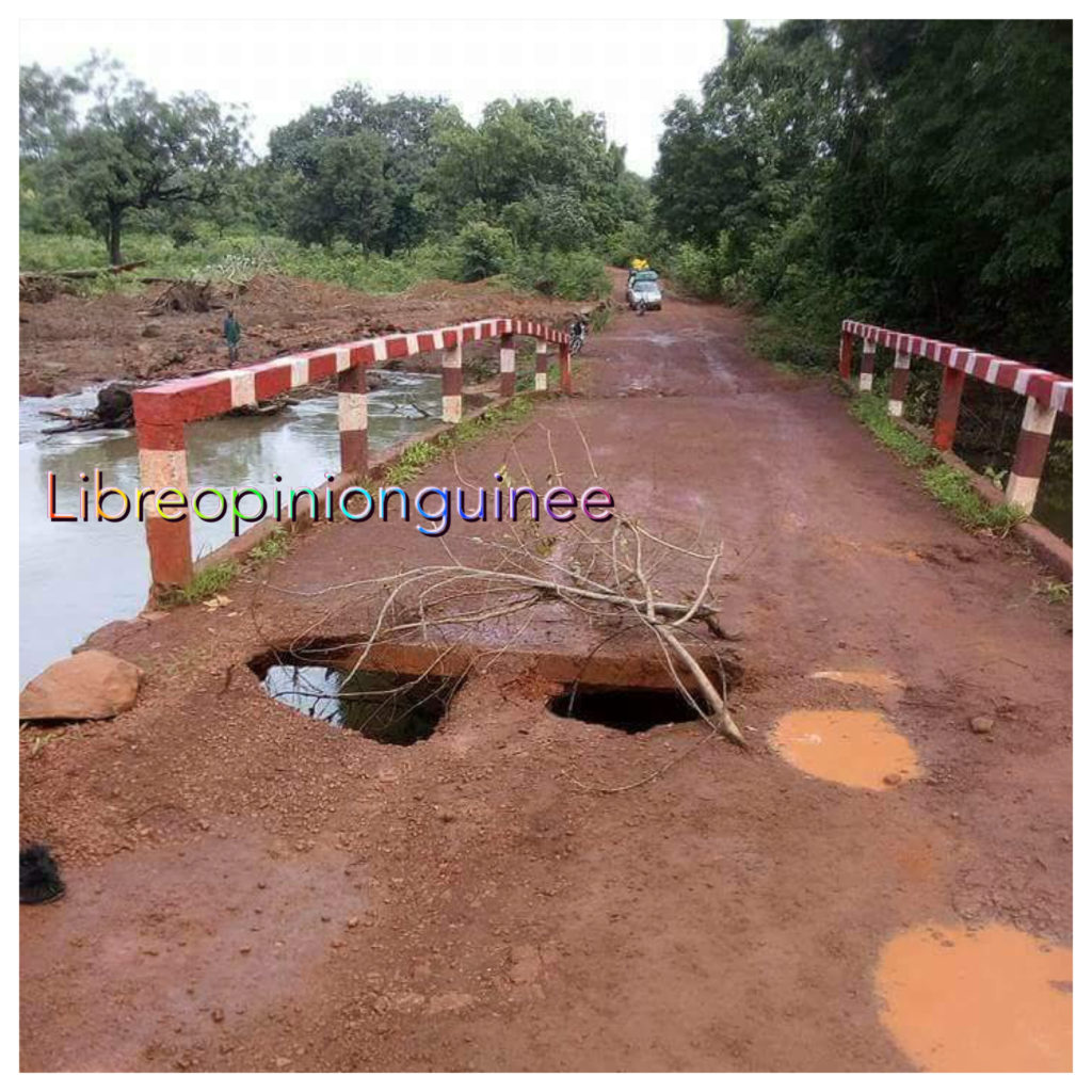 Labé : Le pont de Mbagou dans la sous-préfecture de yembering préfecture de Labé risque de céder