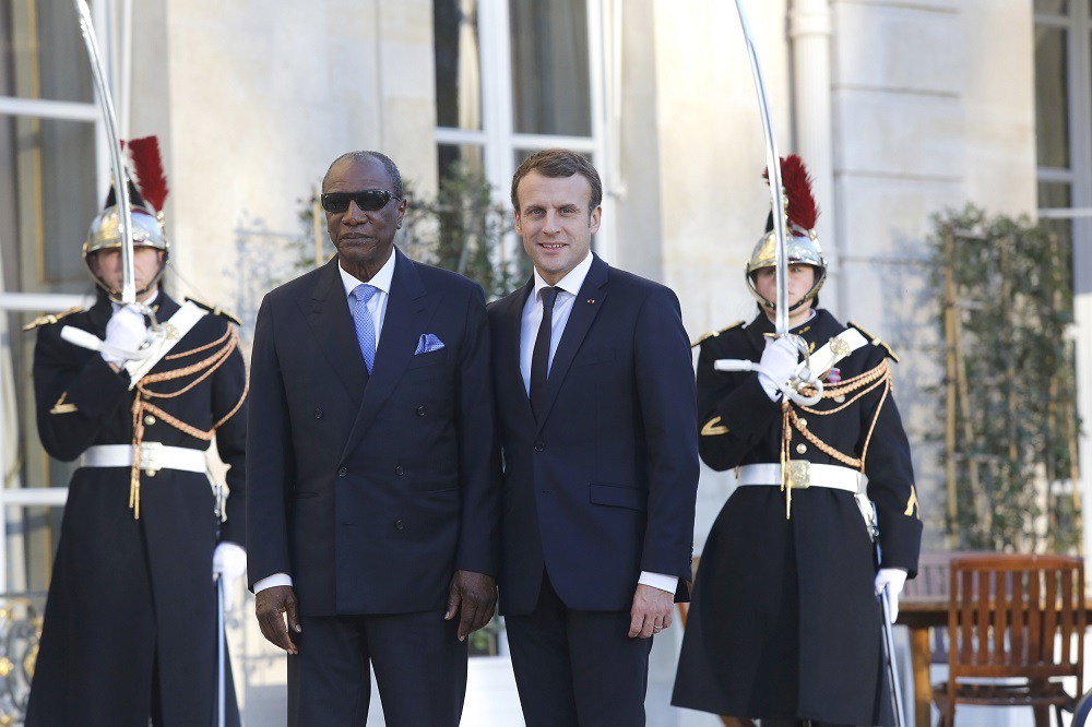 Alpha Condé et Emmanuel Macron à l’Élysée ce dimanche 11 novembre 2018