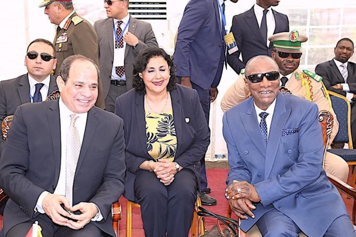 Visite d’Etat du président égyptien Abdel Fattah al-Sissi à Conakry avec son homologue Guinéen, le président Alpha Condé Visite d’Etat du président égyptien Abdel Fattah al-Sissi à Conakry avec son homologue Guinéen, le président Alpha Condé