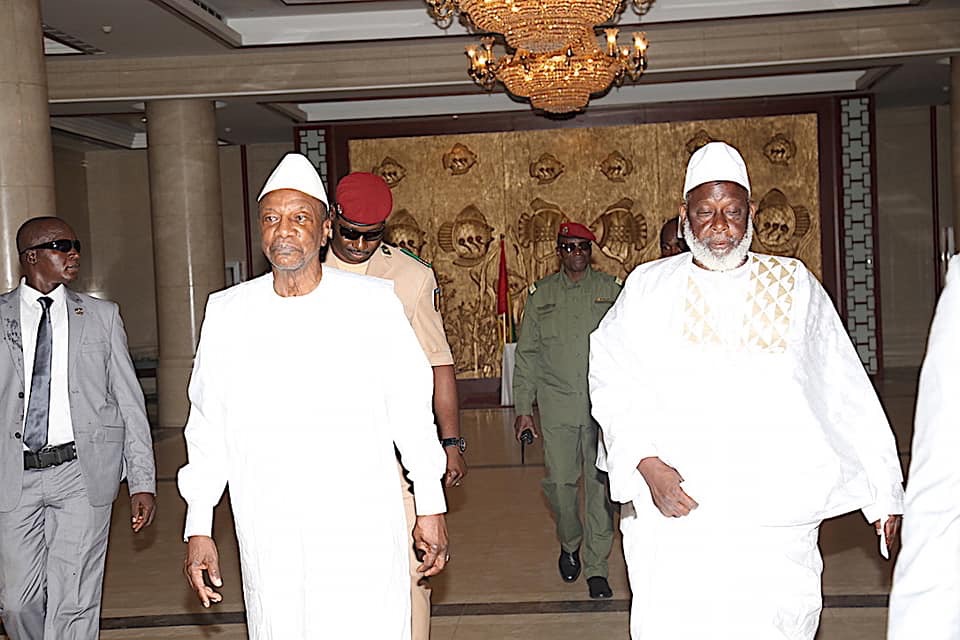 Le président Alpha Condé et le grand imam de Conakry Elhadj Mamadou saliou camara