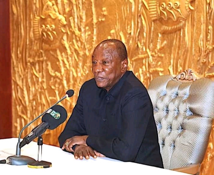 Le président Alpha Condé au palais shékoutouréya