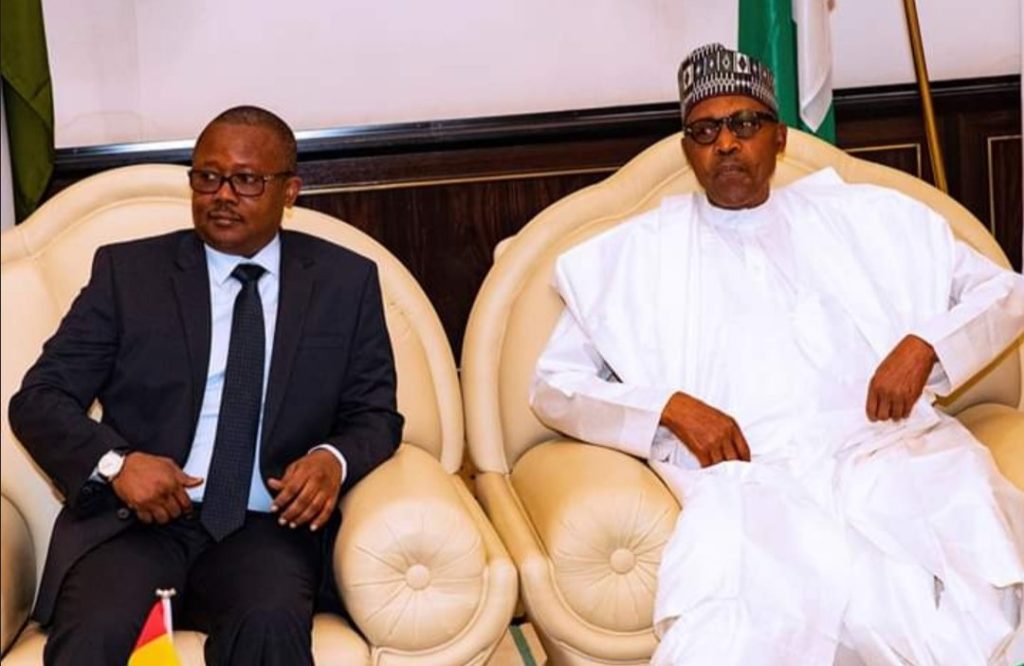Umaru Cissoko Embalo reçu par Mahamadou Buhari au Nigeria (images)