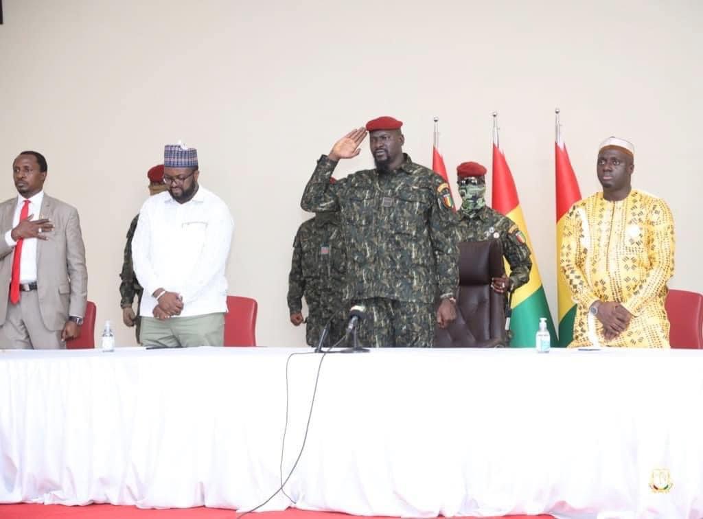 Colonel Mamadi Doumbouya, Djiba Diakite, Elhadj Thierno Mamadou Bah et Mory Condé