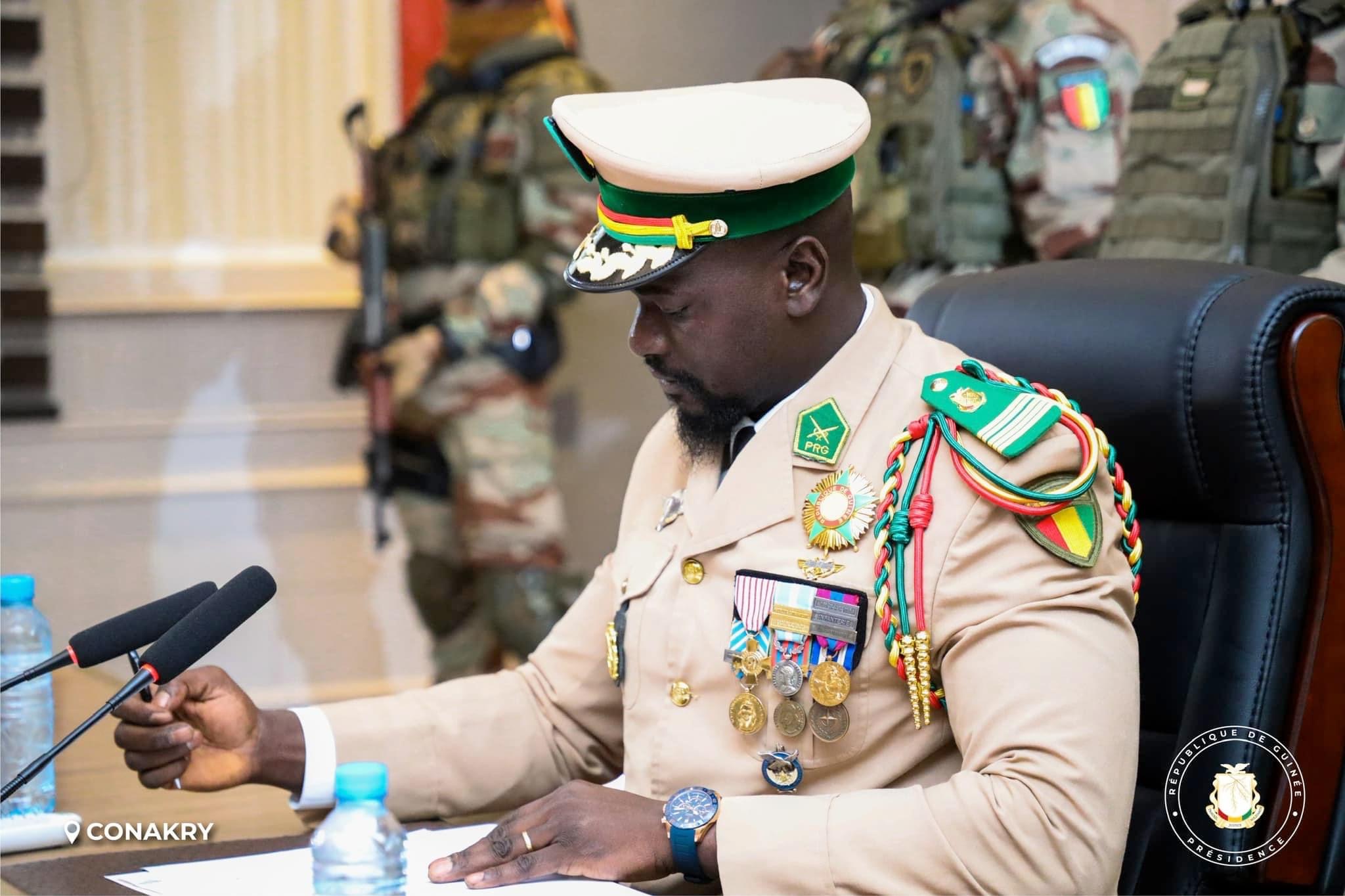 Le Colonel Mamadi Doumbouya, président de la transition