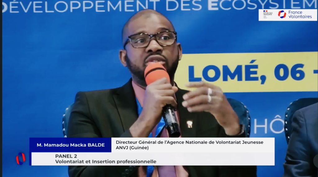 Lomé : le DG de l’ANVJ Macka Baldé participe au lancement du projet DENVA avec France Volontaires Mamadou Macka Baldé, directeur général de l’agence nationale du volontariat jeunesse ANVJ à Lomé le 06 février 2024 pour le lancement du projet DENVA