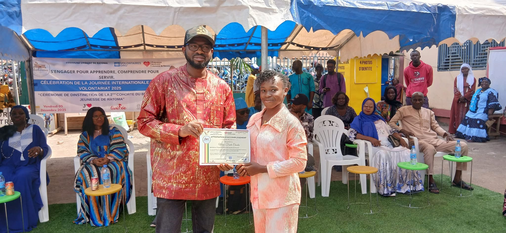 Ratoma: Le DG de l’ANVJ, Macka Baldé préside la journée internationale des volontaires et la clôture du programme bénévolat jeunesse
